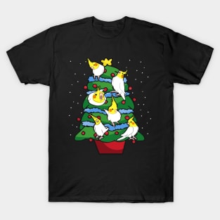 lutino cockatiel christmas tree T-Shirt